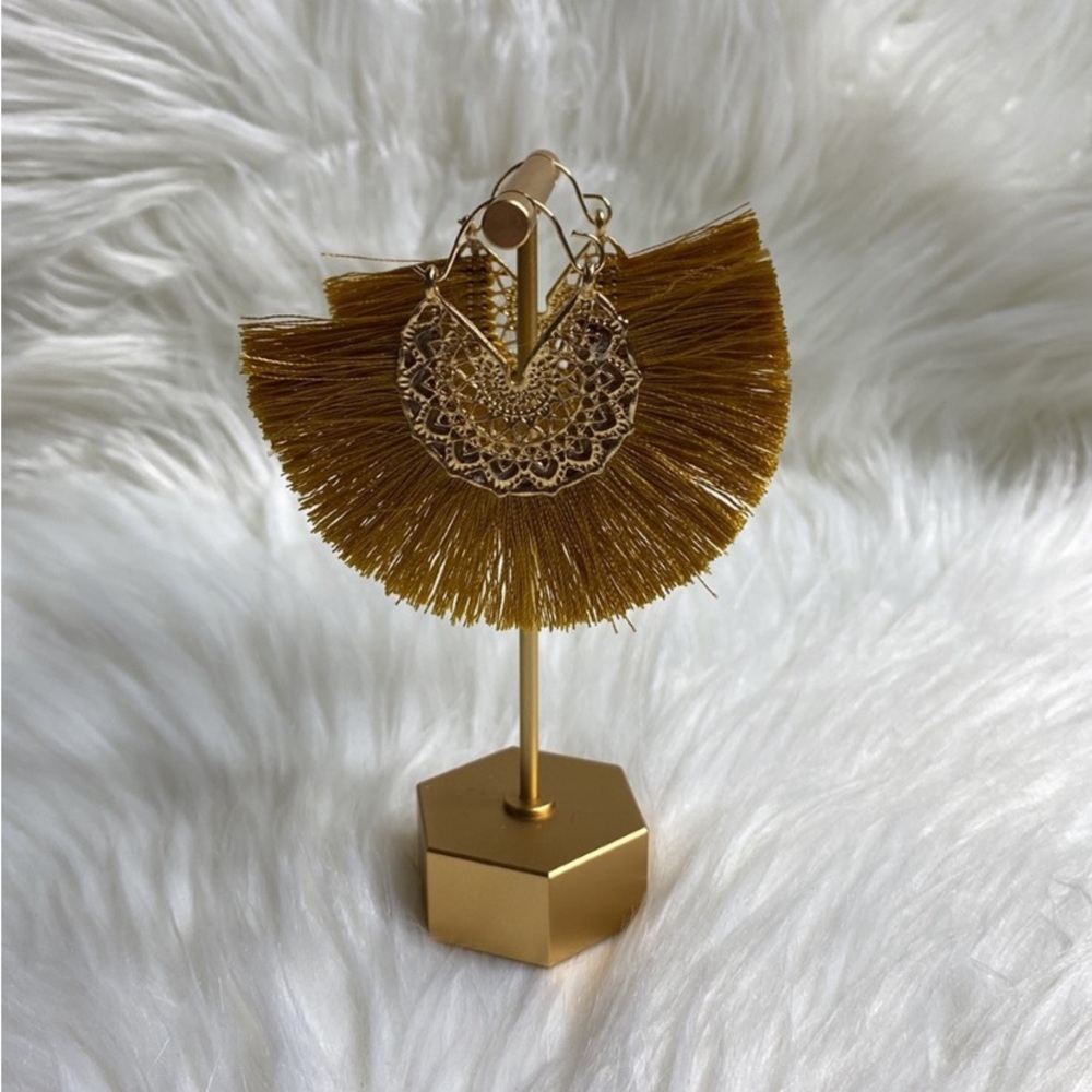 Boutique Gold Tassel Earrings